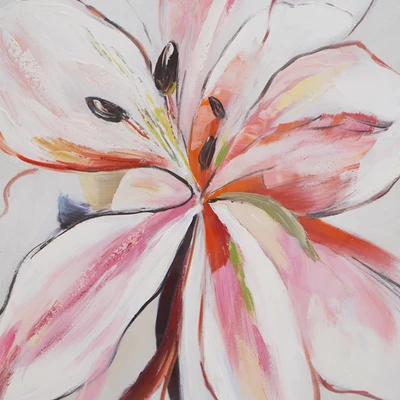 Gambar Informa Lukisan Kanvas Handmade Oil Paint Flower 62.5x92.5 cm V2 - Mix