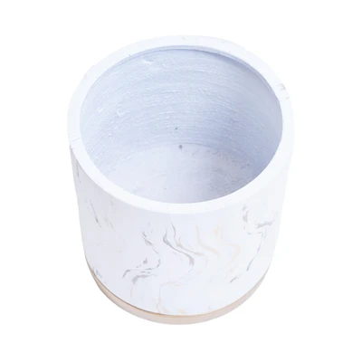 Gambar Informa Pot Tanaman Dengan Saucer Marble 28.5 cm - Gold