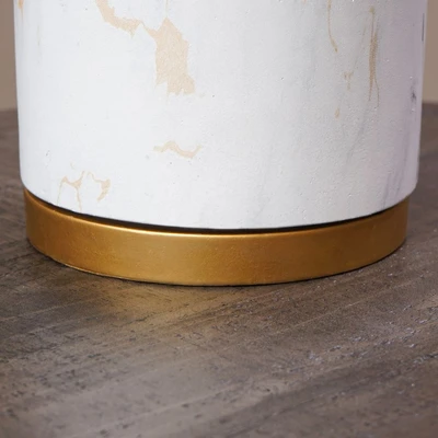 Gambar Informa Pot Tanaman Semen Dengan Saucer Marble 17 cm - Gold