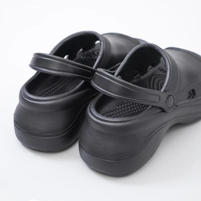 Gambar Ataru Ukuran 38-39 Sandal Wanita Clogs Wedges Sling Back - Hitam