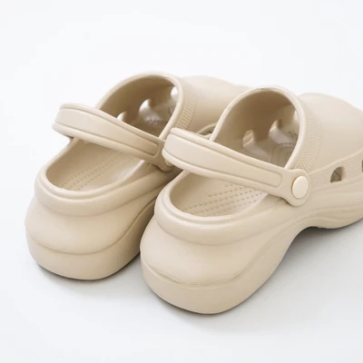 Gambar Ataru Ukuran 36-37 Sandal Wanita Clogs Wedges Sling Back - Krem