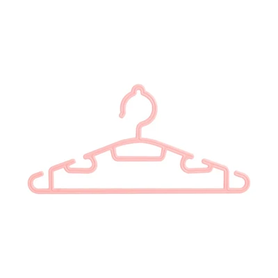 Gambar Stora Hanger Baju Plastik PP 29.5 cm Set 4 pcs - Pink