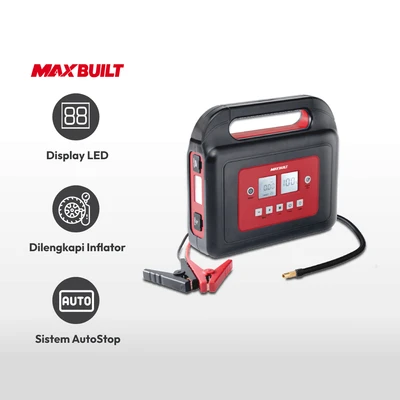 Gambar Maxbuilt Lithium Jump Starter Dengan Autostop Inflator