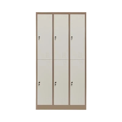 Gambar Informa Kiev Multi Loker Metal 6 Pintu - Cokelat Muda