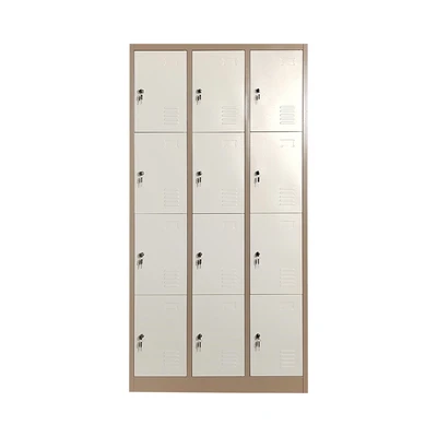 Gambar Informa Kiev Loker Besi Multi 12 Pintu - Cokelat Muda
