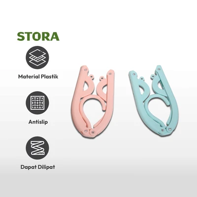 Gambar Stora 40 Cm Set 2 Pcs Hanger Plastik Pp Lipat