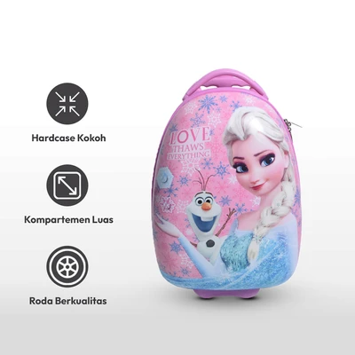 Gambar Disney 16 Inci Koper Anak Pc & Abs Egg Elsa - Pink