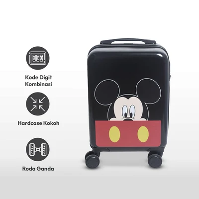 Gambar Disney 16 Inci Koper Anak Pc & Abs Tsa Lock Mickey Mouse - Hitam