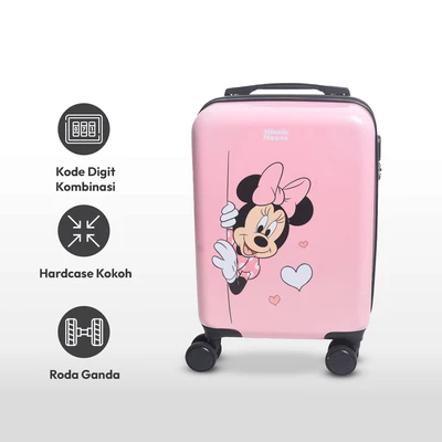 Gambar Disney 16 Inci Koper Anak Pc & Abs Tsa Lock Minnie Mouse - Hitam