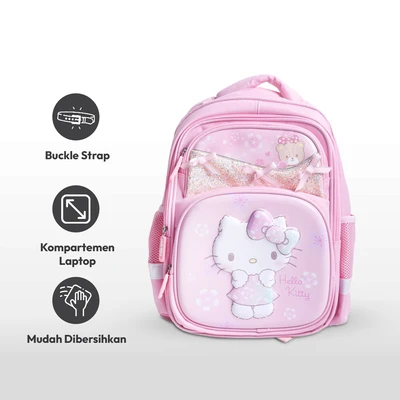 Gambar Hello Kitty Tas Ransel Anak Glitter - Pink