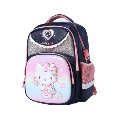 Gambar Hello Kitty Ransel Sekolah Anak Glitter - Biru Tua