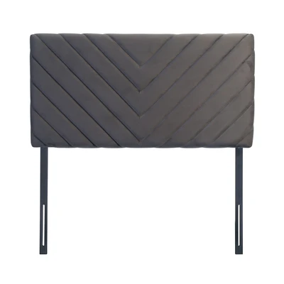 Gambar Informa 200x200 cm Lugo Headboard Velvet - Abu-Abu