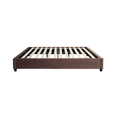 Gambar Informa 180x200 cm Linford III Dipan Tempat Tidur Velvet - Cokelat