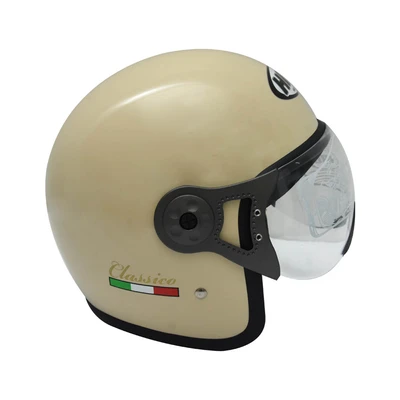 Gambar Hbc Classico Helm Half Face Dengan Visor - Krem