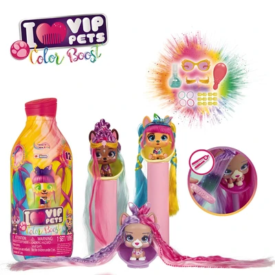 Gambar Imc Toys Set Boneka Vip Pets Color Boost 9un 712003