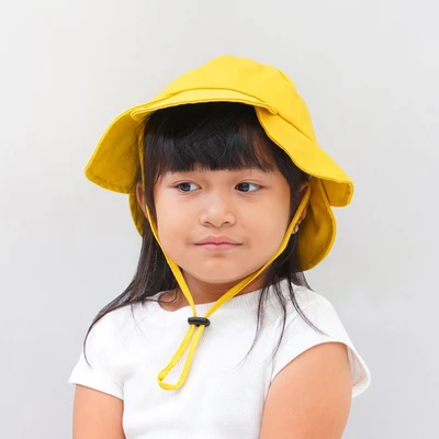 Gambar Ataru Topi Bucket Anak Flower Shape - Kuning