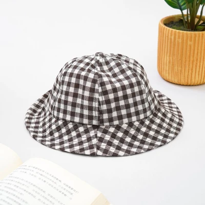 Gambar Ataru Topi Anak Bucket Gingham - Cokelat Tua