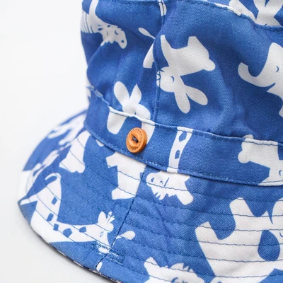 Gambar Ataru Topi Anak Bucket Animal Pattern - Biru