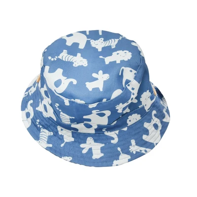 Gambar Ataru Topi Anak Bucket Animal Pattern - Biru