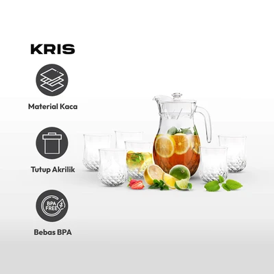 Gambar Kris 1 Ltr Set 7 Pcs Teko & Gelas Diamond