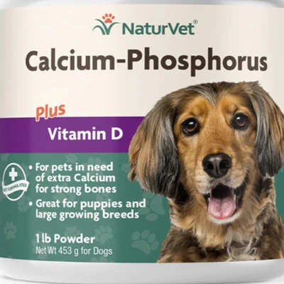 Gambar Naturvet Vitamin Anjing Calcium Phosphorus Powder 453 Gr