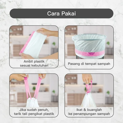 Gambar Bagus 36 Ltr Set 24 Pcs Kantong Sampah Scented Dengan Tali