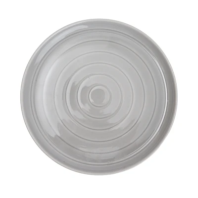 Gambar Delicia Piring Saji Dessert Porcelain Bright Marble 21.5 cm - Abu-Abu