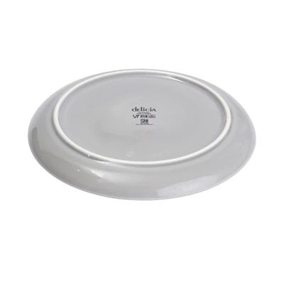 Gambar Delicia Piring Saji Dessert Porcelain Bright Marble 21.5 cm - Abu-Abu