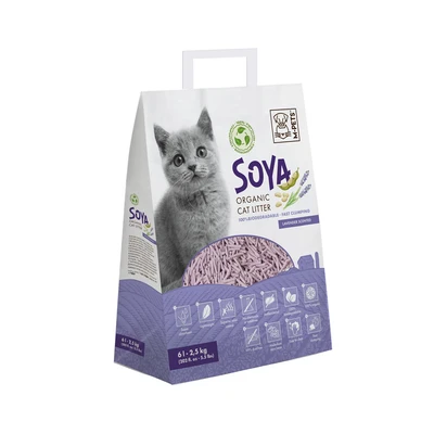 Gambar M-Pets Soya Pasir Kucing Organik Lavender 6 Liter