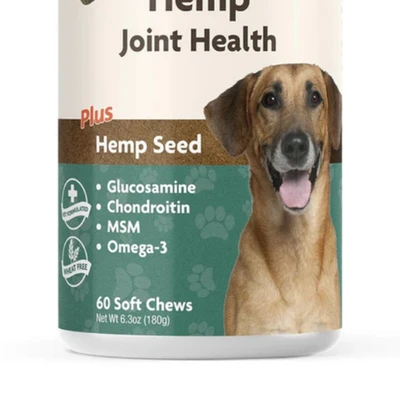 Gambar Naturvet Hemp Joint Health Soft Chews Vitamin Anjing 60 pcs