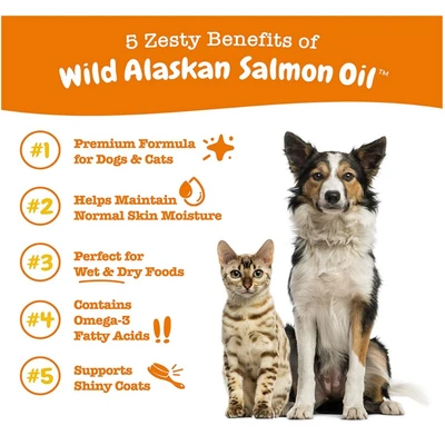 Gambar Zesty Paws 473 ml Minyak Ikan Wild Alascan Salmon