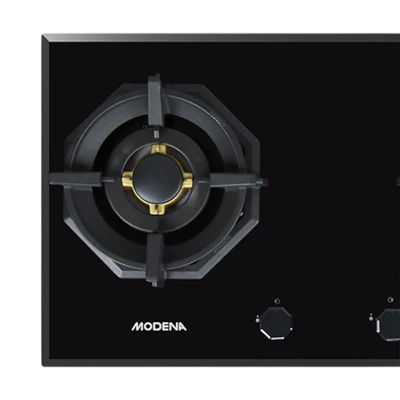 Gambar Modena Kompor Tanam 2 Tungku 70 cm Bh 1728 Lb - Hitam