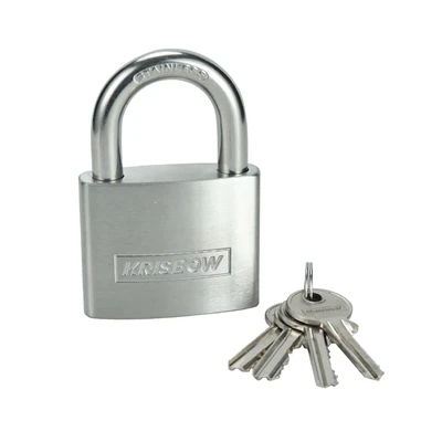 Gambar Krisbow Gembok Stainless Steel Brass Cylinder 6.3 cm - Silver