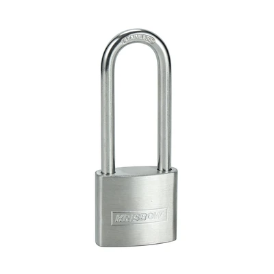 Gambar Krisbow Gembok Stainless Steel Brass Cylinder Long Shackle 3.8 cm