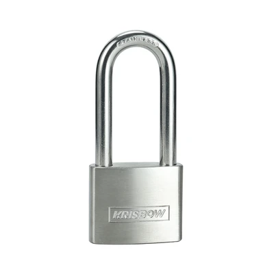 Gambar Krisbow Gembok Stainless Steel Brass Cylinder Long Shackle 5 cm