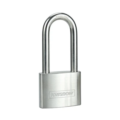 Gambar Krisbow Gembok Stainless Steel Brass Cylinder Long Shackle 6.3 cm