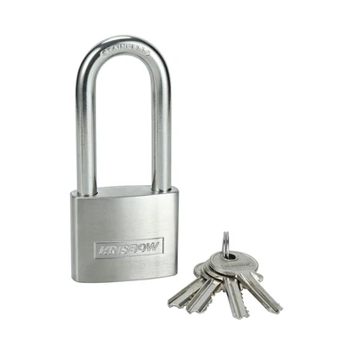 Gambar Krisbow Gembok Stainless Steel Brass Cylinder Long Shackle 6.3 cm