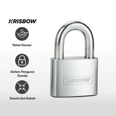 Gambar Krisbow Gembok Stainless Steel 5 cm - Silver