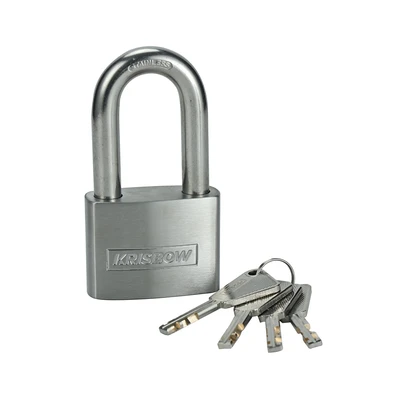 Gambar Krisbow Gembok Stainless Steel Long Shackle 6 cm - Silver