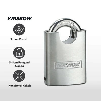 Gambar Krisbow Gembok Stainless Steel Shackle Protect 4 cm