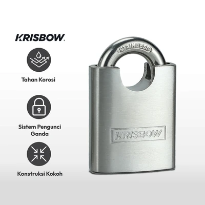 Gambar Krisbow Gembok Stainless Steel Shackle Protect 5 cm