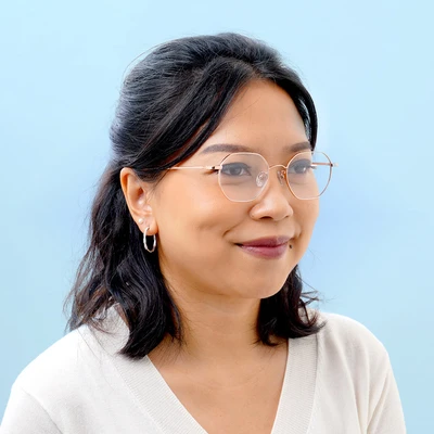 Gambar Parim Eyewear Kacamata Optical Semi Round Metal - Rose Gold