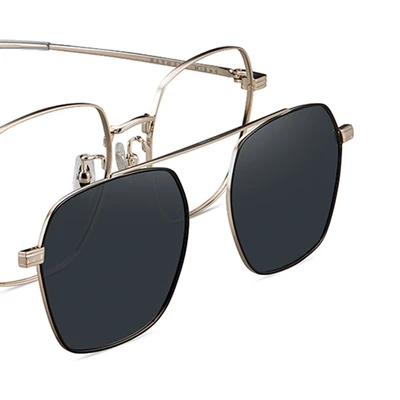 Gambar Parim Eyewear Kacamata Magnet Wide Aviator Metal - Gold