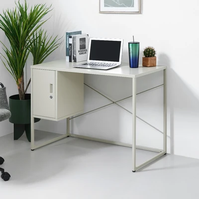 Gambar Informa Lynd Meja Kantor Metal - Krem Beige