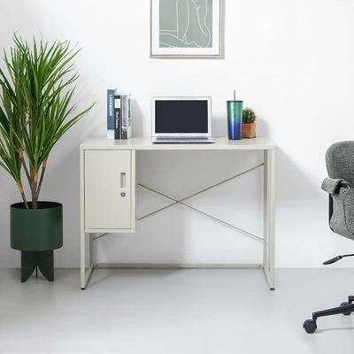 Gambar Informa Lynd Meja Kantor Metal - Krem Beige