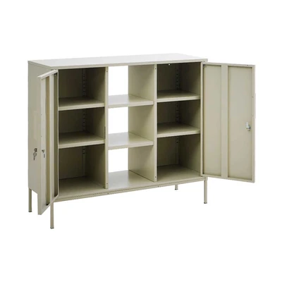 Gambar Informa Lynd Credenza Kabinet Kantor Metal 2 Pintu - Krem Beige
