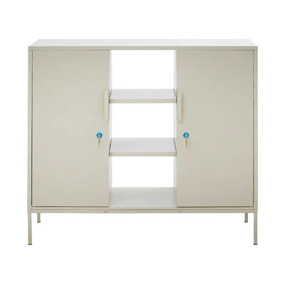 Gambar Informa Lynd Credenza Kabinet Kantor Metal 2 Pintu - Krem Beige