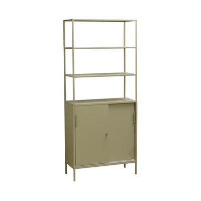 Gambar Informa Lynd Rak Besi Dengan Kabinet Penyimpanan - Krem Beige