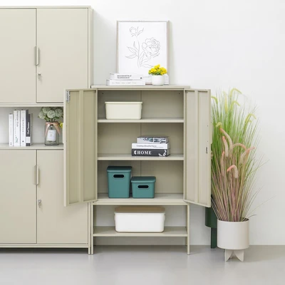 Gambar Informa Lynd Kabinet Kantor Metal 2 Pintu - Krem Beige