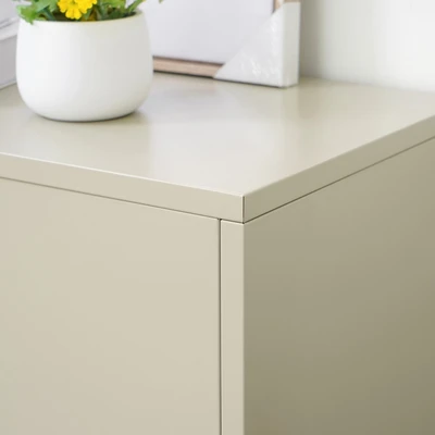 Gambar Informa Lynd Lemari Arsip Kantor Metal 4 Pintu - Krem Beige
